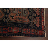 Antique Tribal Geometric Zanjan Persian Wool Runner Rug Hand-knotted - 4'2" x 8'6"