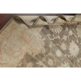 Antique Vegetable Dye Oushak Floral Area Rug Handmade Oriental Carpet - 8' 8" x 11' 7"