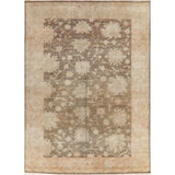Antique Vegetable Dye Oushak Floral Area Rug Handmade Oriental Carpet - 8' 8" x 11' 7"