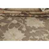 Antique Vegetable Dye Oushak Floral Area Rug Handmade Oriental Carpet - 8' 8" x 11' 7"