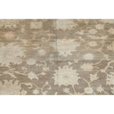 Antique Vegetable Dye Oushak Floral Area Rug Handmade Oriental Carpet - 8' 8" x 11' 7"