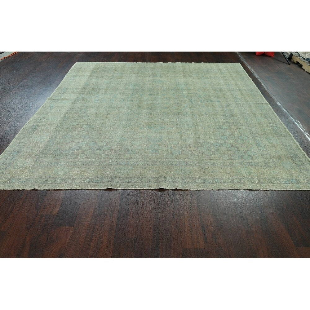 Antique Vegetable Dye Sultanabad Persian Area Rug Handmade Carpet - 8'0" x 9'3"