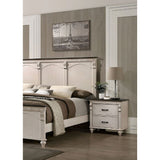 Nightstand Two-Tone Design Dark Bronze Bar Pull Pulls Solidwood Bedside Table