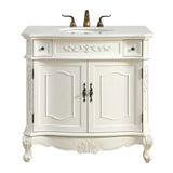 36 in. Single Bathroom Vanity set in Antique White
