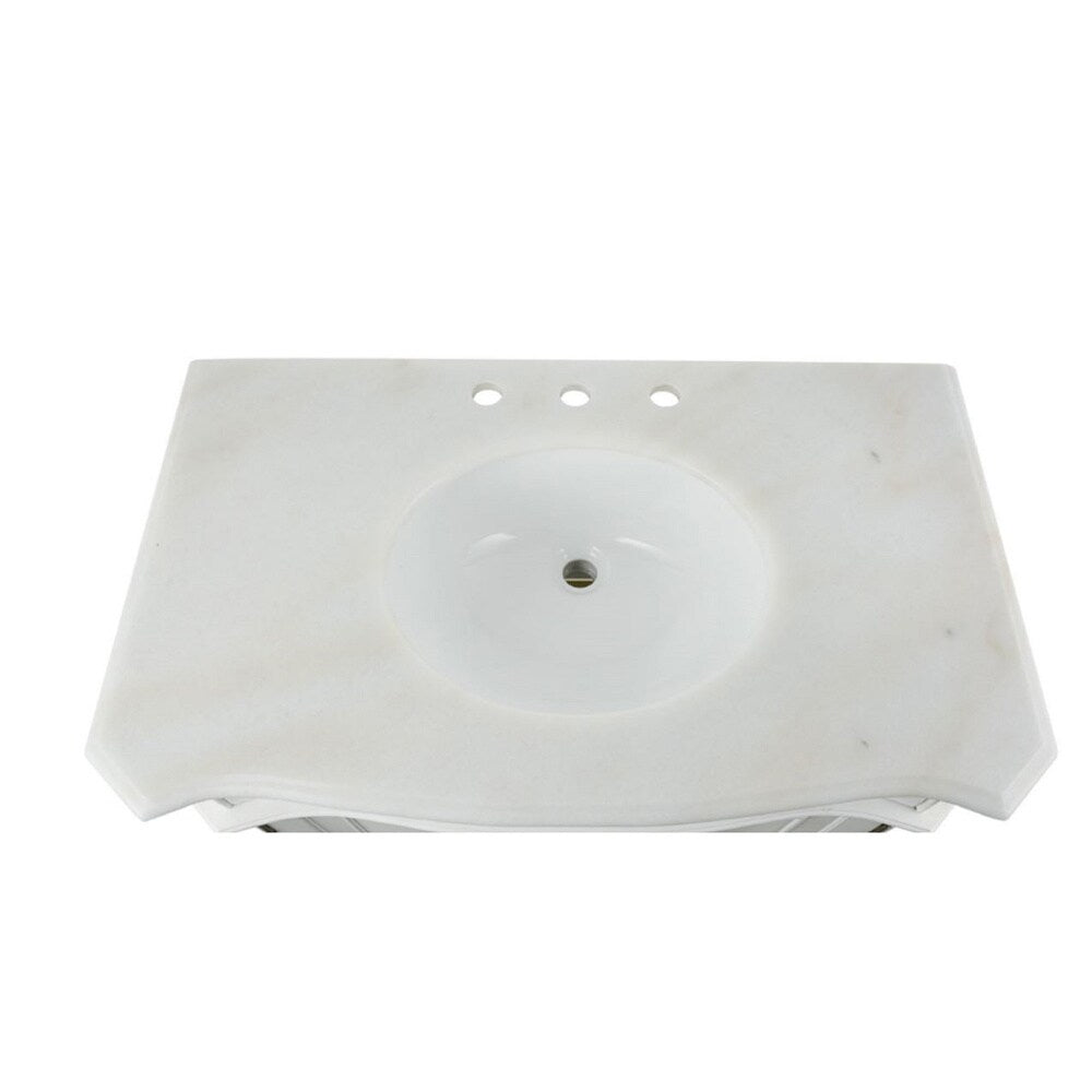 36 in. Single Bathroom Vanity set in Antique White