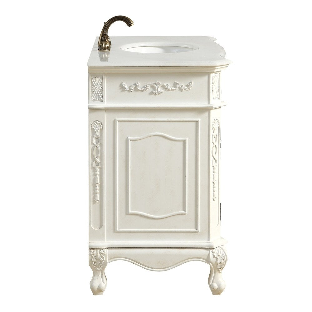 36 in. Single Bathroom Vanity set in Antique White