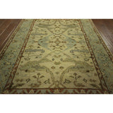 Antiqued Oushak Ivory Veg Dyed Hand-knotted Wool Turkish Oriental Rug (4' x 6')