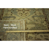 Antiqued Oushak Ivory Veg Dyed Hand-knotted Wool Turkish Oriental Rug (4' x 6')