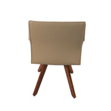 Antoine Compact Leather Armchair in Dark Beige
