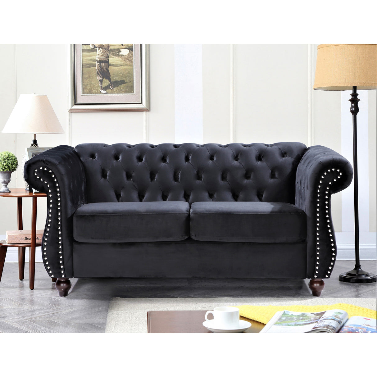 Antoinette Chesterfield 2-Piece Set- Sofa & Loveseat