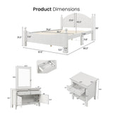 Antoinne 4-Piece White Bedroom Sets