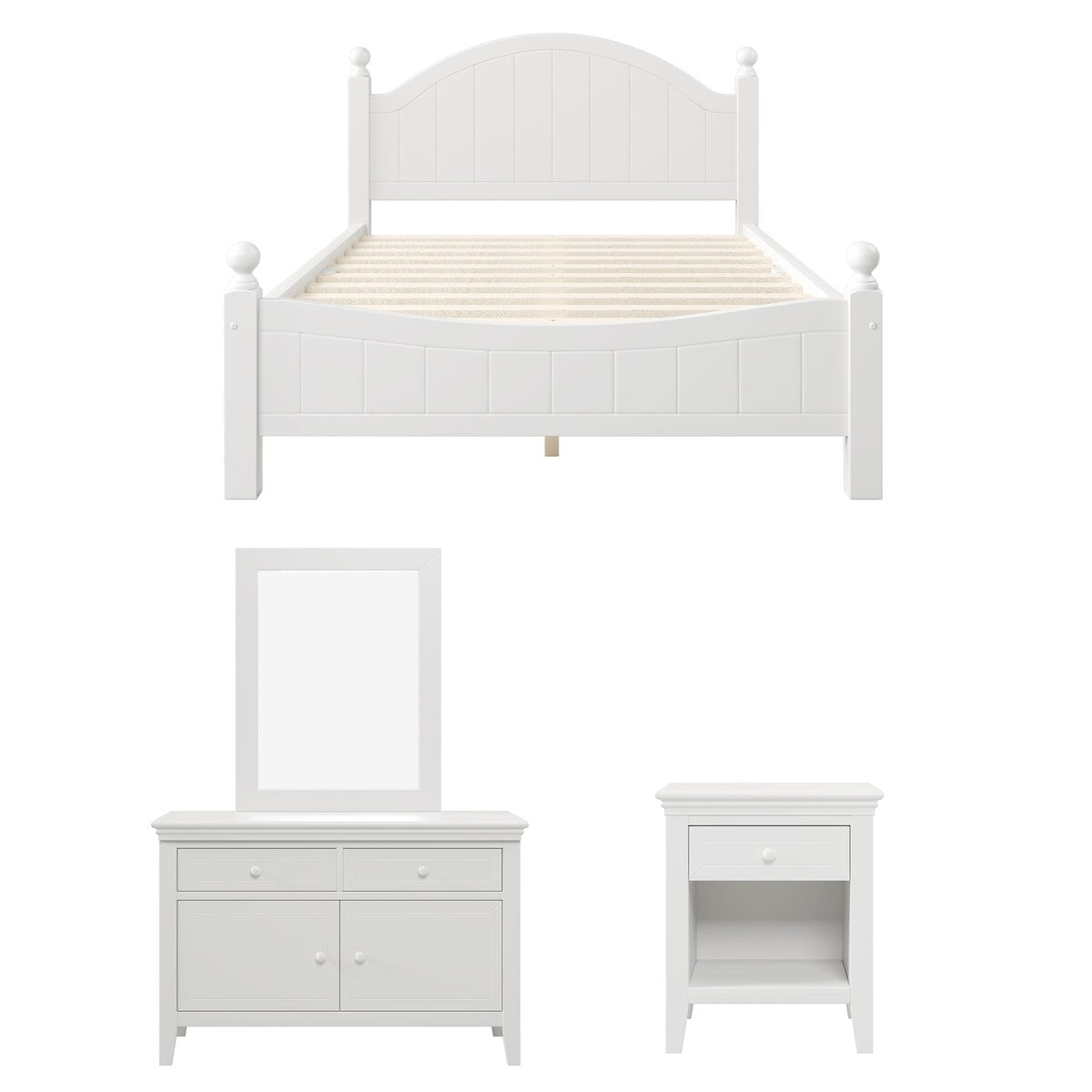 Antoinne 4-Piece White Bedroom Sets