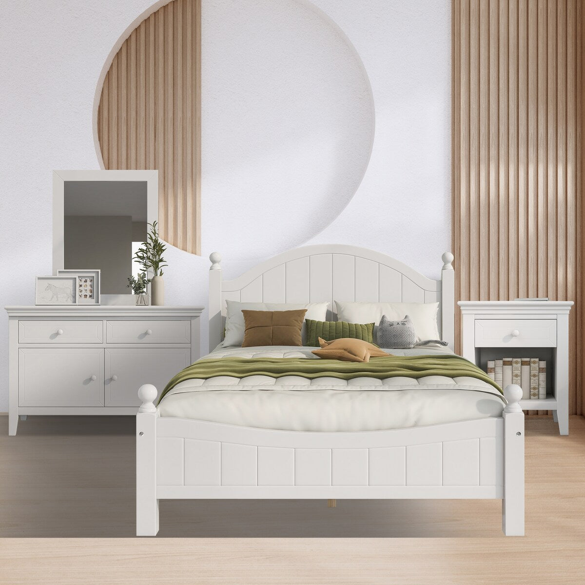 Antoinne 4-Piece White Bedroom Sets