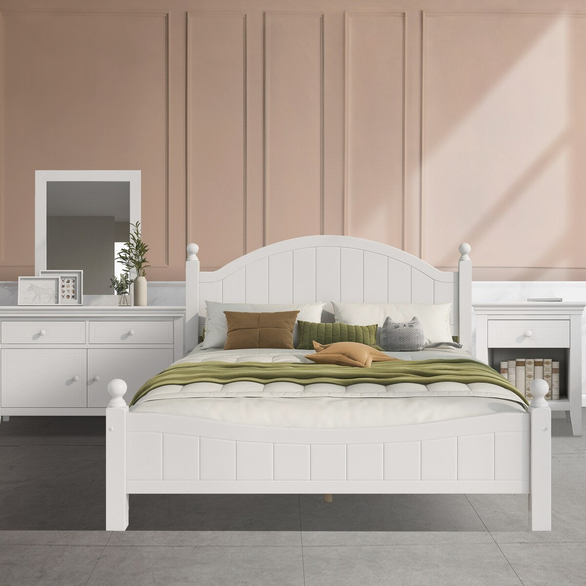 Antoinne 4-Piece White Bedroom Sets