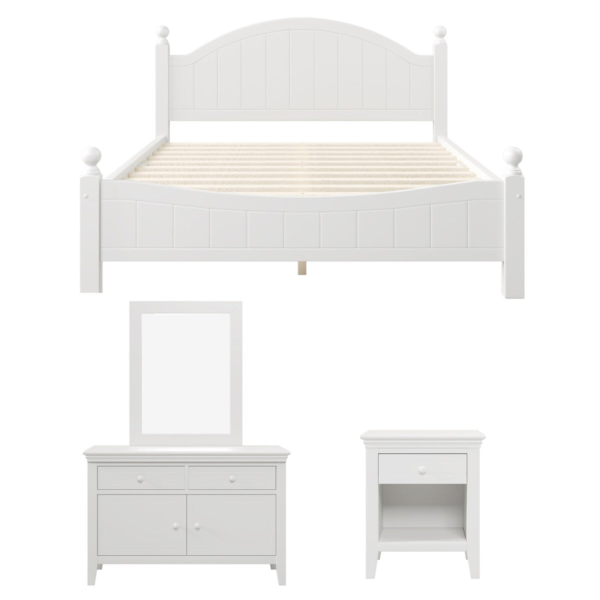 Antoinne 4-Piece White Bedroom Sets