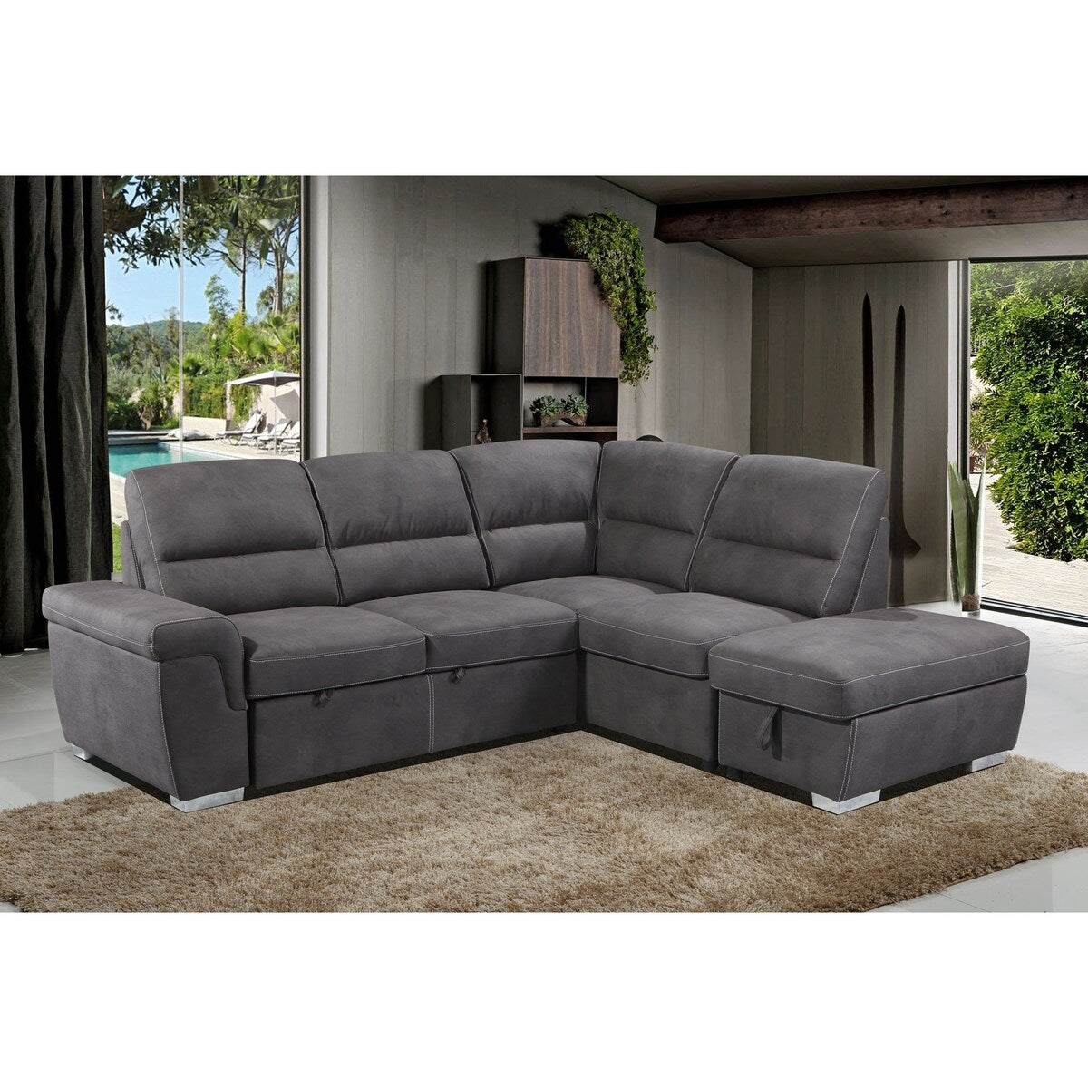 Anwen Sleeper Sectional Sofa with Ottoman