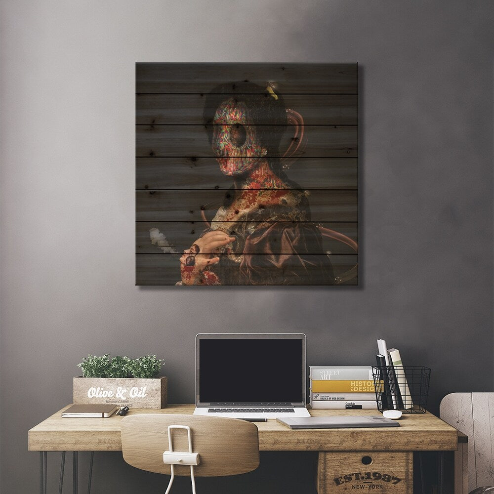 Anx Print On Wood by Oliver Pocsik - Multi-Color