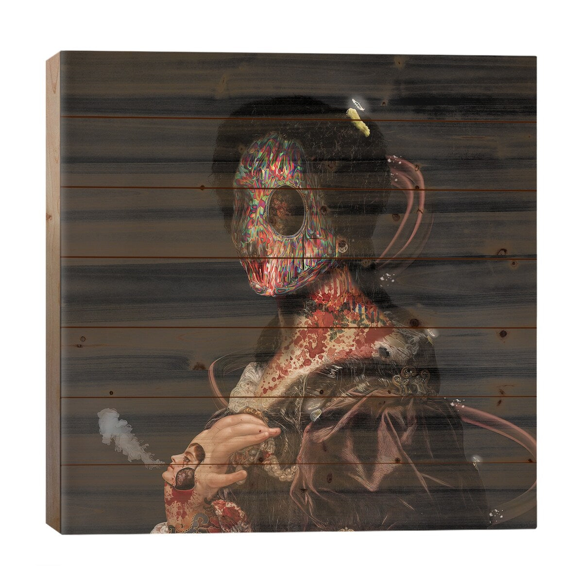 Anx Print On Wood by Oliver Pocsik - Multi-Color