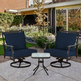 Aoodor Outdoor Swivel Chair Set - 3-Piece Patio Furniture Set