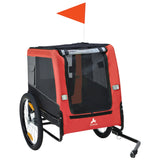 Aosom Dog Bike Trailer with Suspension System, Hitch for Medium Dogs, Pet Wagon & Dog Trailer for Bicycle with Storage Pocket