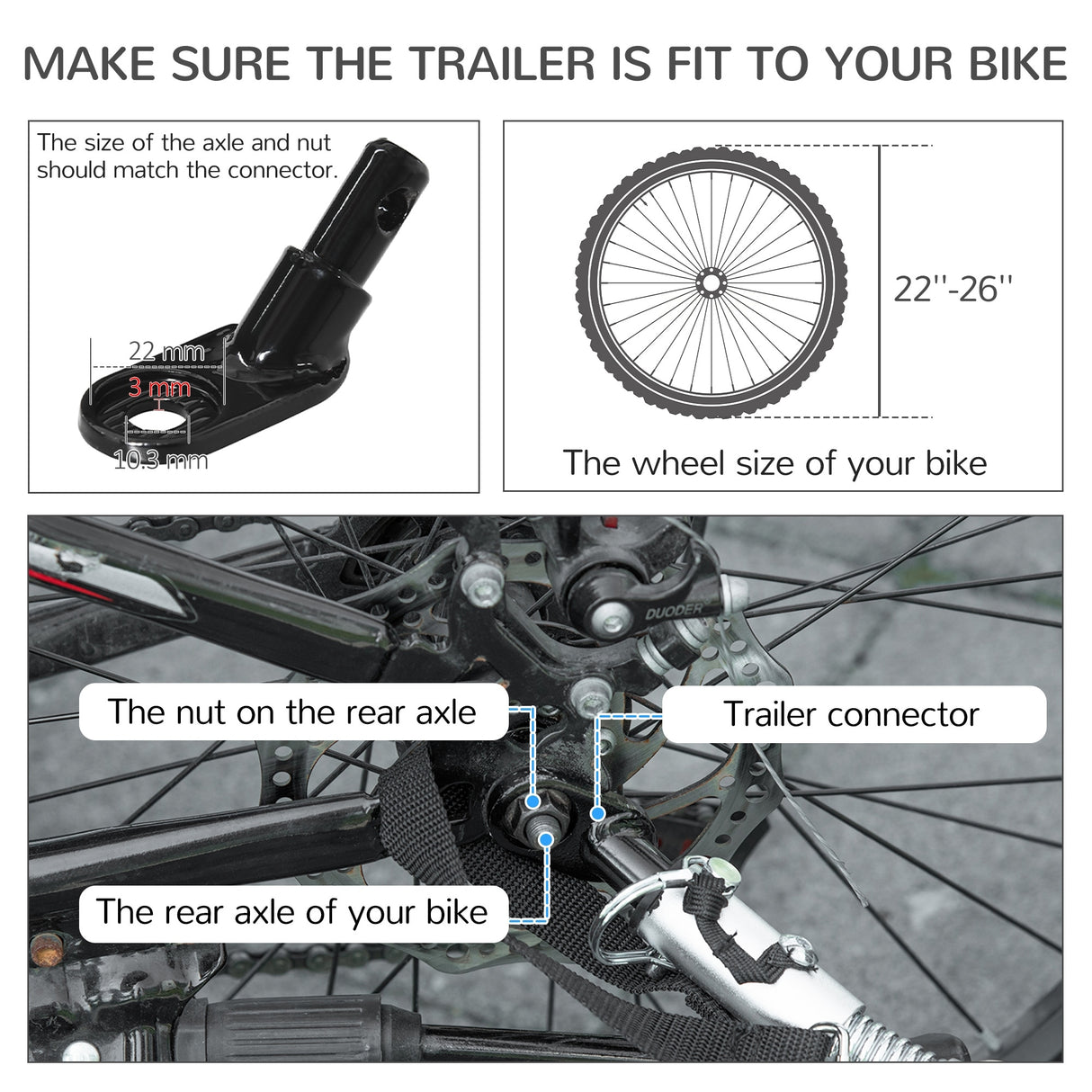 Aosom Dog Bike Trailer with Suspension System, Hitch for Medium Dogs, Pet Wagon & Dog Trailer for Bicycle with Storage Pocket