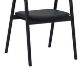 Apache Black Oak Solid Wood and Faux Leather Dining Chair