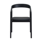 Apache Black Oak Solid Wood and Faux Leather Dining Chair