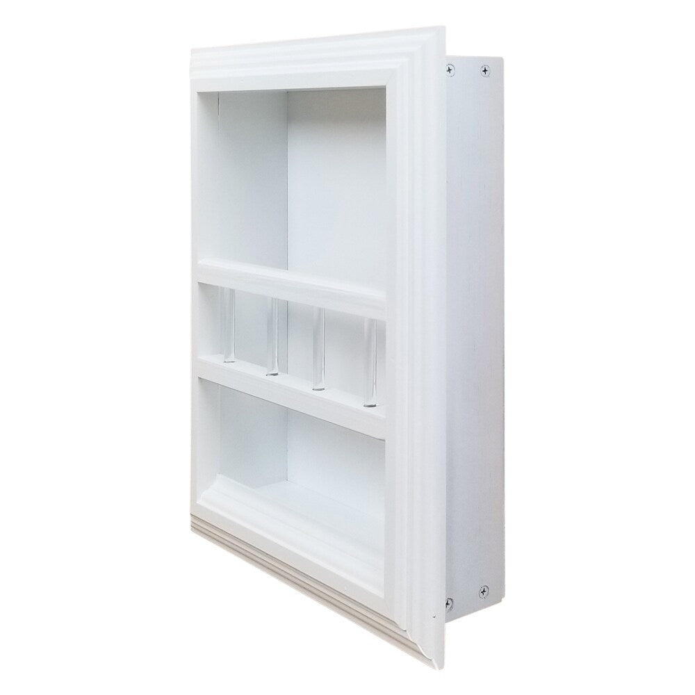 Apache Recessed in wall Bathroom Magazine Rack - N/A