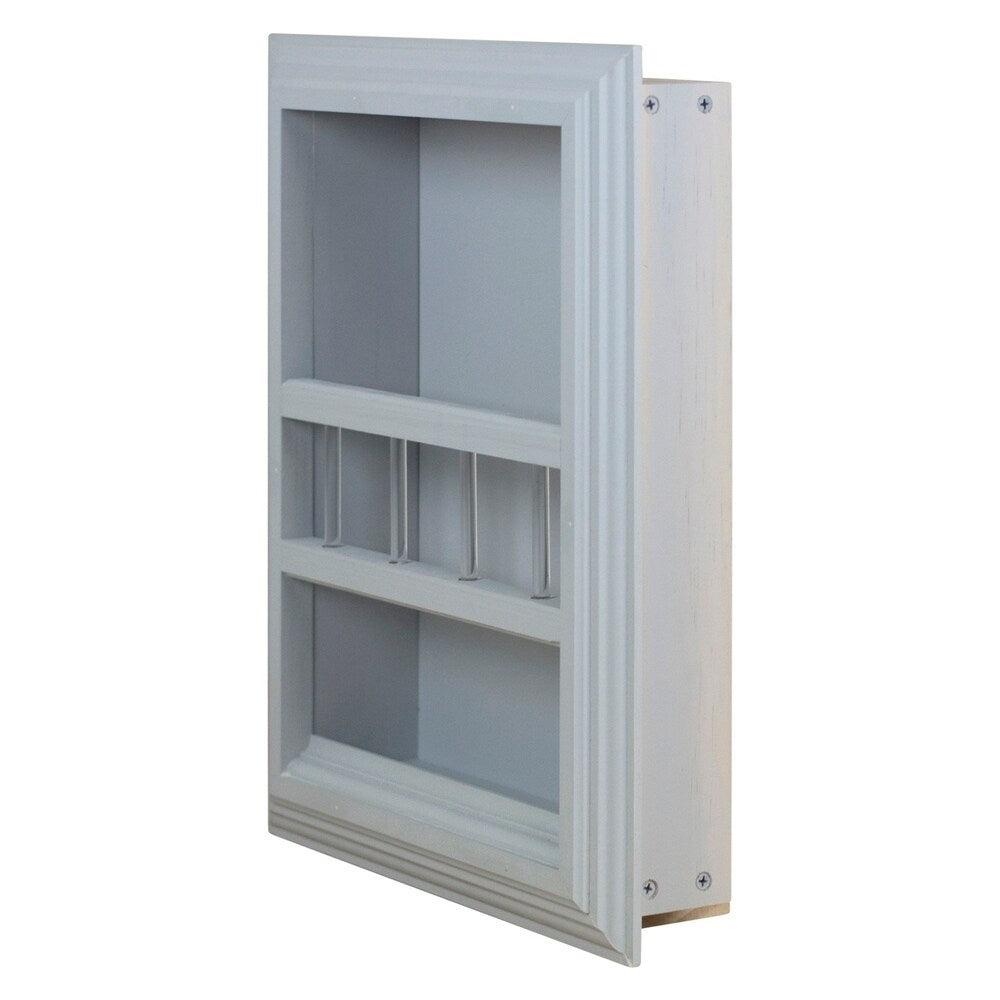 Apache Recessed in wall Bathroom Magazine Rack - N/A