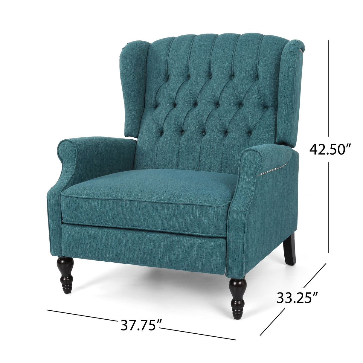 Apaloosa Oversized Tufted Fabric Oversized Pushback Recliner by Christopher Knight Home