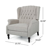 Apaloosa Oversized Tufted Fabric Oversized Pushback Recliner by Christopher Knight Home
