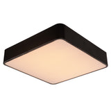 Aperture 36-Watt Matte Black LED 3000K Large Square Flush Mount Ceiling Light - Large Flush Mount