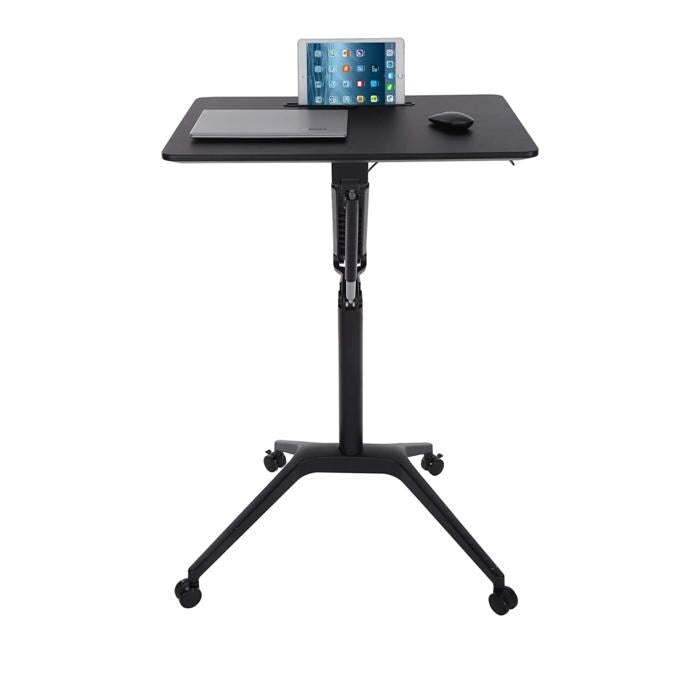 ApexDesk Mobile Pneumatic Laptop Rolling Desk 28” Wide Desktop 33.5” to 45.5” Height Adjustable