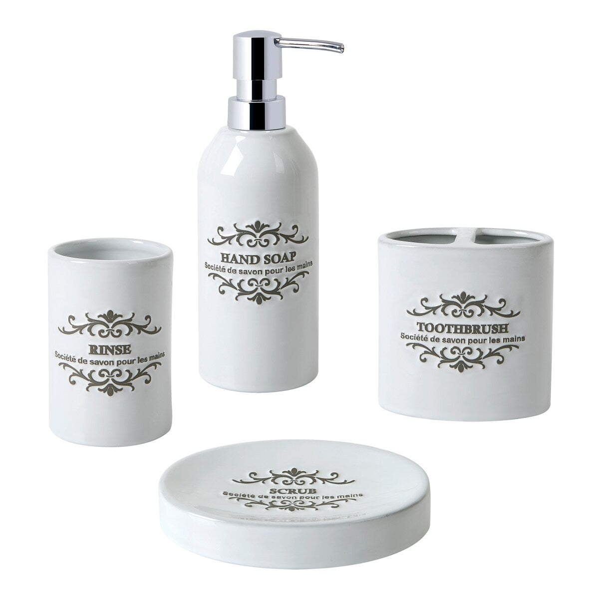 Apothique 4-Piece Bath Accessory Set