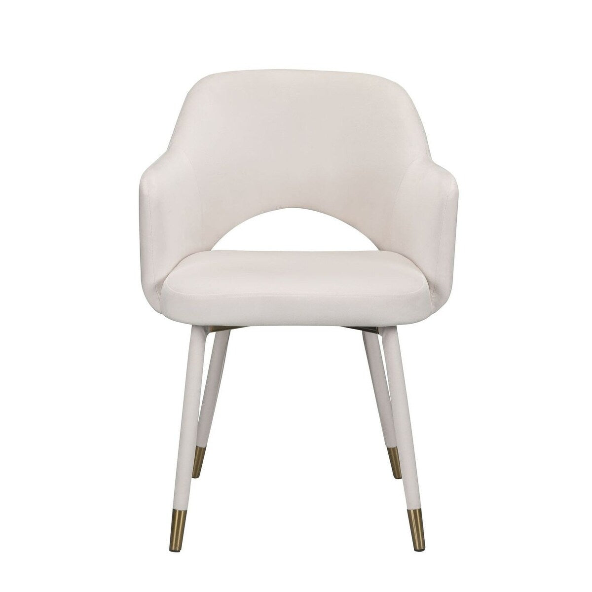 Applewood Accent Chair, Cream Velvet & Gold