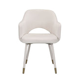 Applewood Accent Chair, Cream Velvet & Gold
