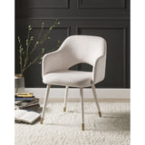 Applewood Accent Chair, Cream Velvet & Gold