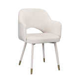 Applewood Accent Chair, Cream Velvet & Gold