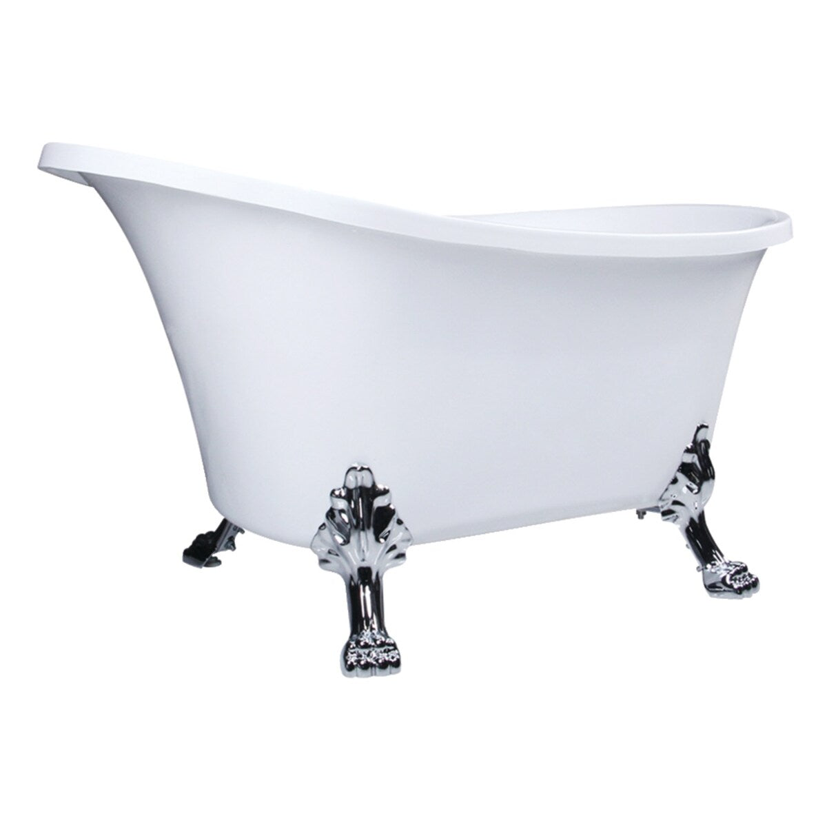 Kingston Brass Aqua Eden Slipper Clawfoot 51 in. Soaking Bathtub