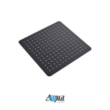 Aqua Piazza Black Shower Set w/ 12" Square Rain Shower Head
