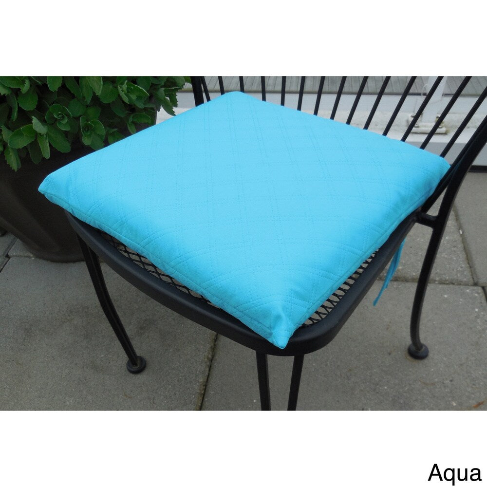 EDIE Sonic Double Diamond Indoor/ Outdoor Chair Pad (Pack of 2)
