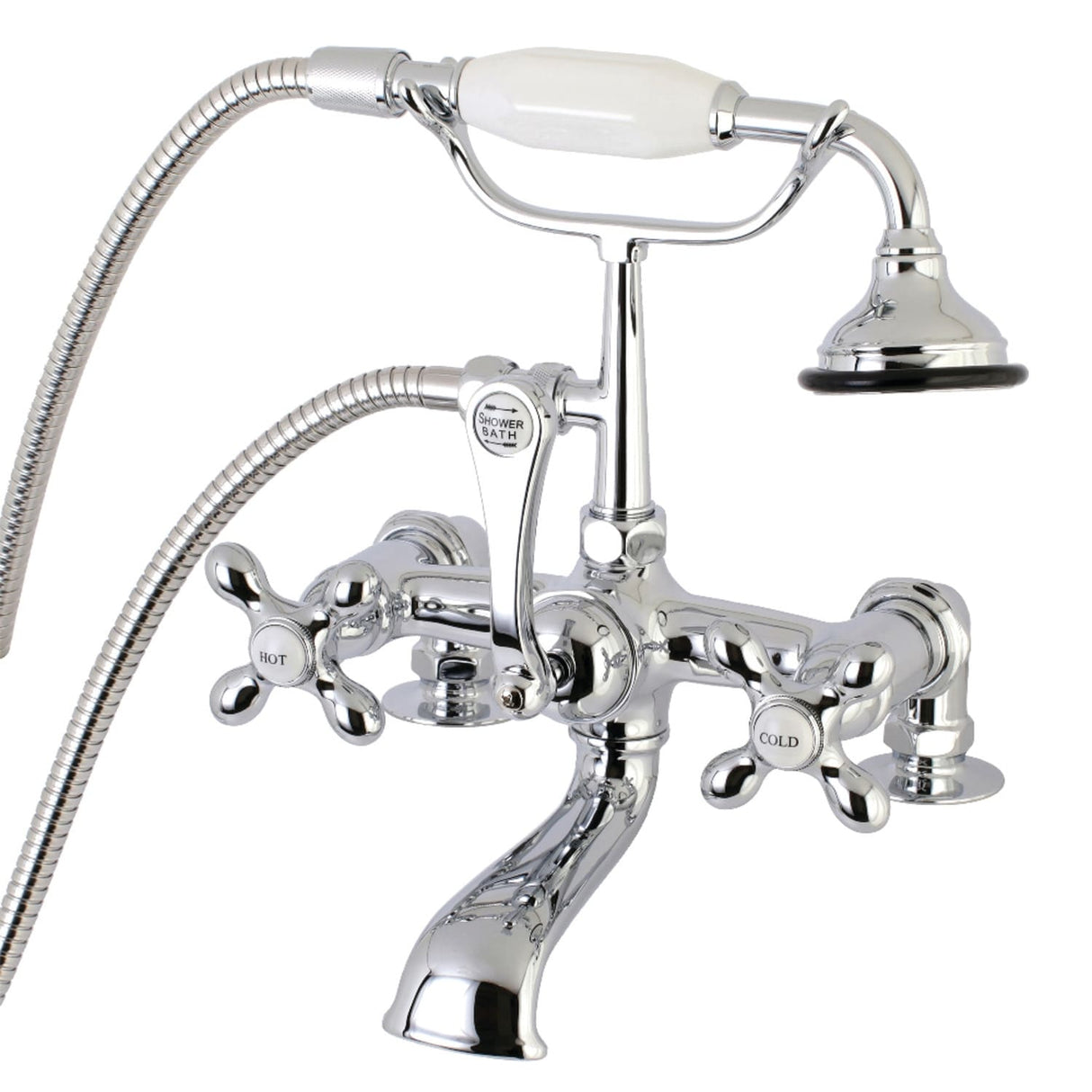 Kingston Brass Aqua Vintage 7 in. Tub Faucet with Hand Shower