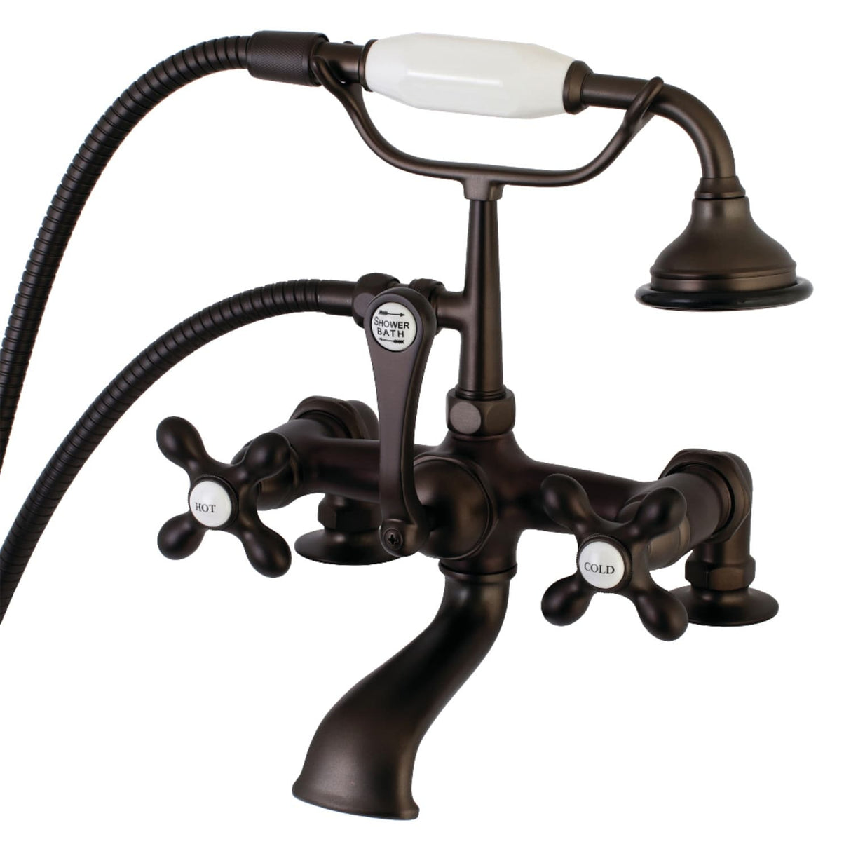 Kingston Brass Aqua Vintage 7 in. Tub Faucet with Hand Shower