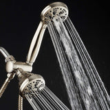 AquaDance Brushed Nickel High Pressure 6 Setting Shower Head Combo