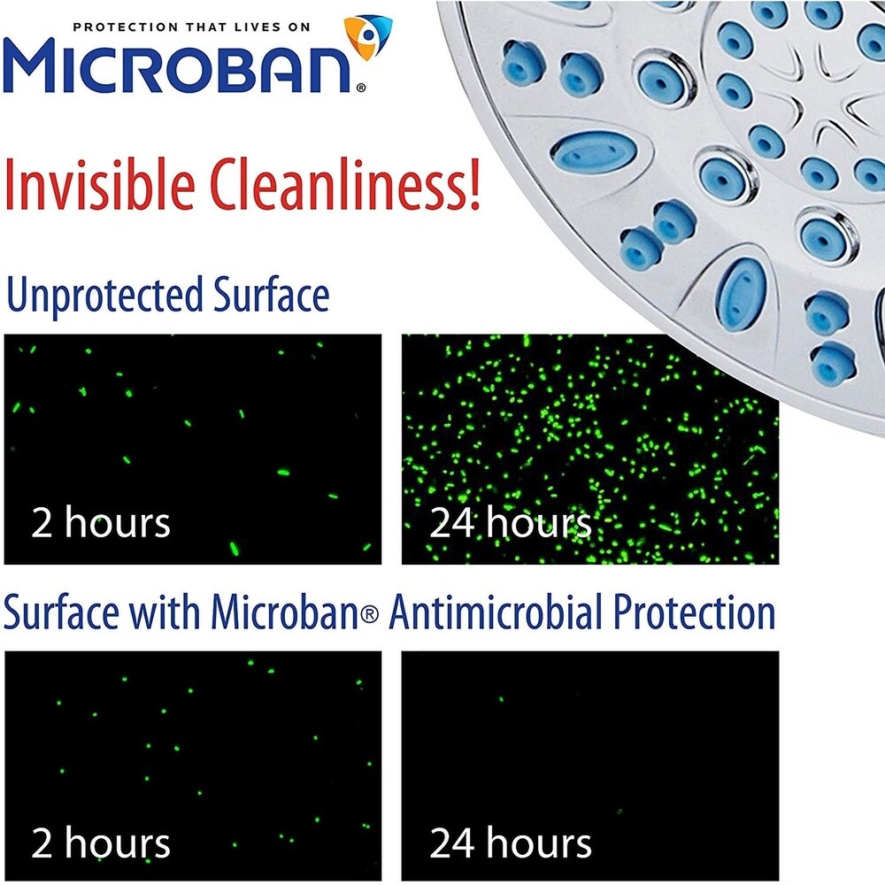 AquaDance Microban Antimicrobial High-Pressure 4-inch Hand Shower