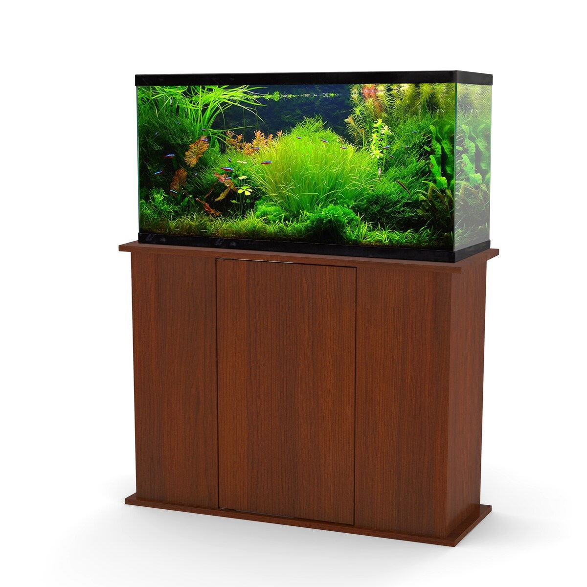 Aquatic Fundamentals 30/45 Gallon Serene Cherry Aquarium Stand with Enclosed Storage