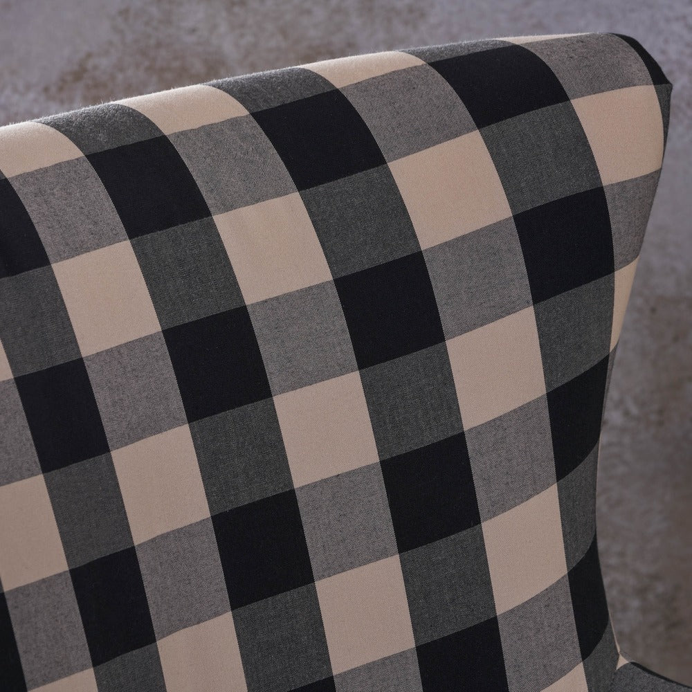 Arabella Plaid Fabric Club Chair by Christopher Knight Home
