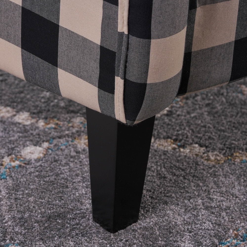 Arabella Plaid Fabric Club Chair by Christopher Knight Home