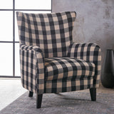 Arabella Plaid Fabric Club Chair by Christopher Knight Home