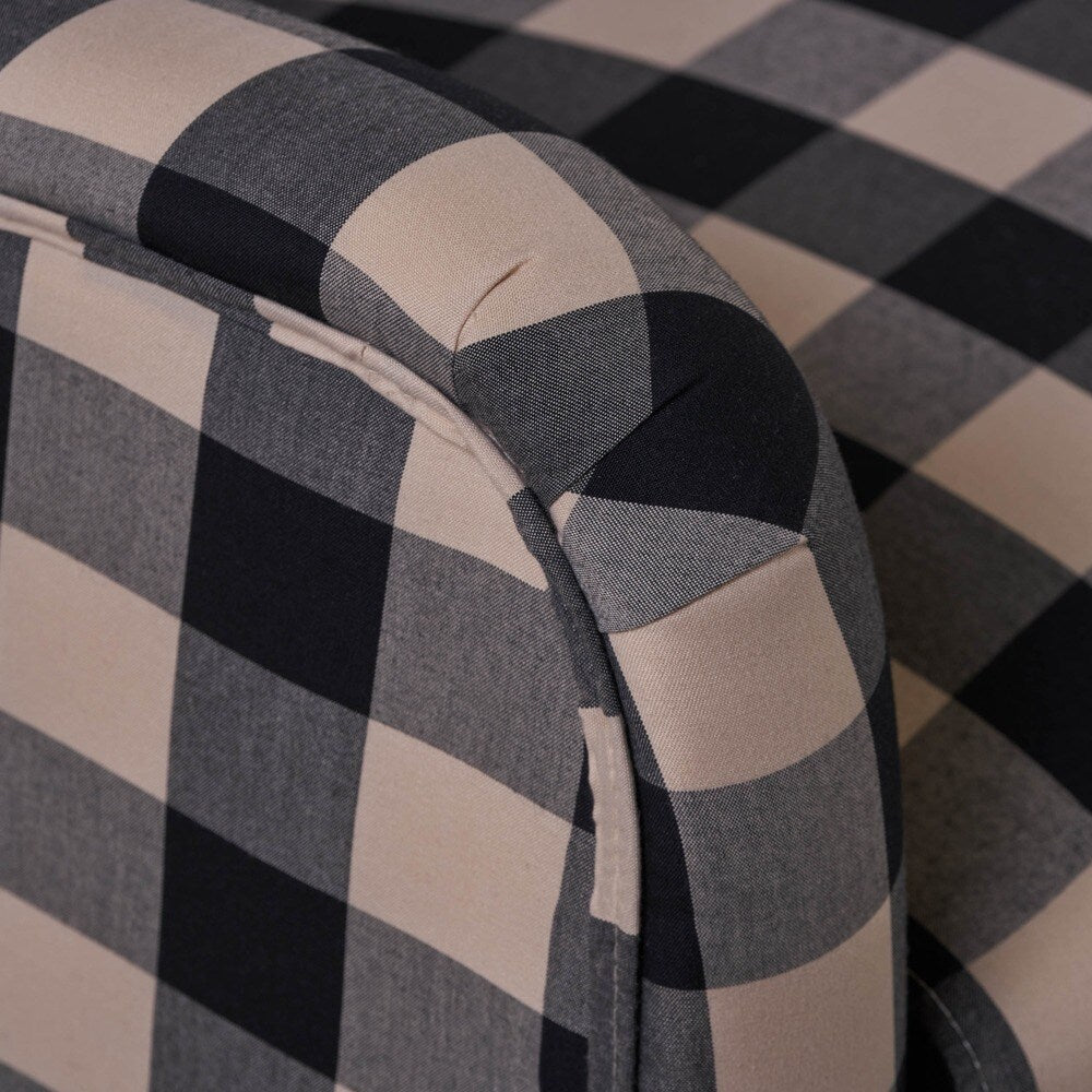 Arabella Plaid Fabric Club Chair by Christopher Knight Home